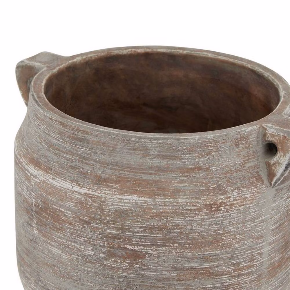 Lemon Pavilion Furniture and Decor Siena Hydria Pot, Brown Ceramic, W: 21 cm, D: 21 cm, H: 15 cm – 2