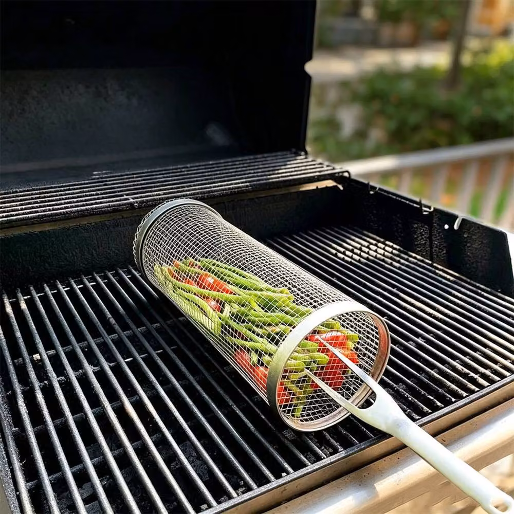 Quipulse Stainless Steel Mesh Grill Basket in Silver – 2