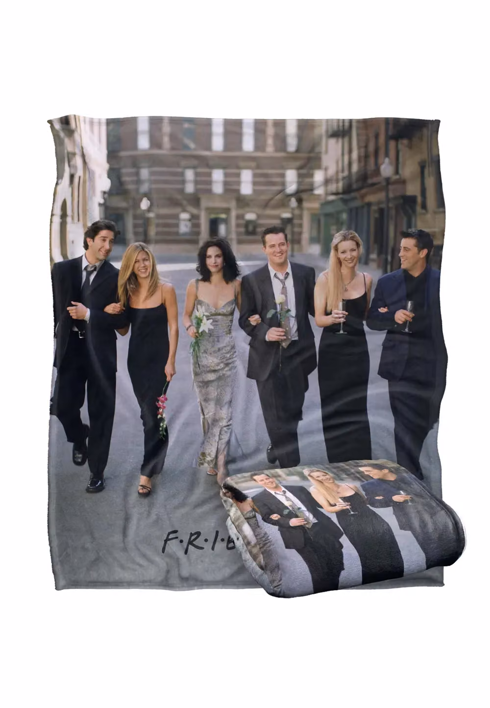 Friends Fancy Walk Officially Licensed Silky Touch Super Soft Throw Blanket, White, W: 152 cm, D: 127 cm – 2