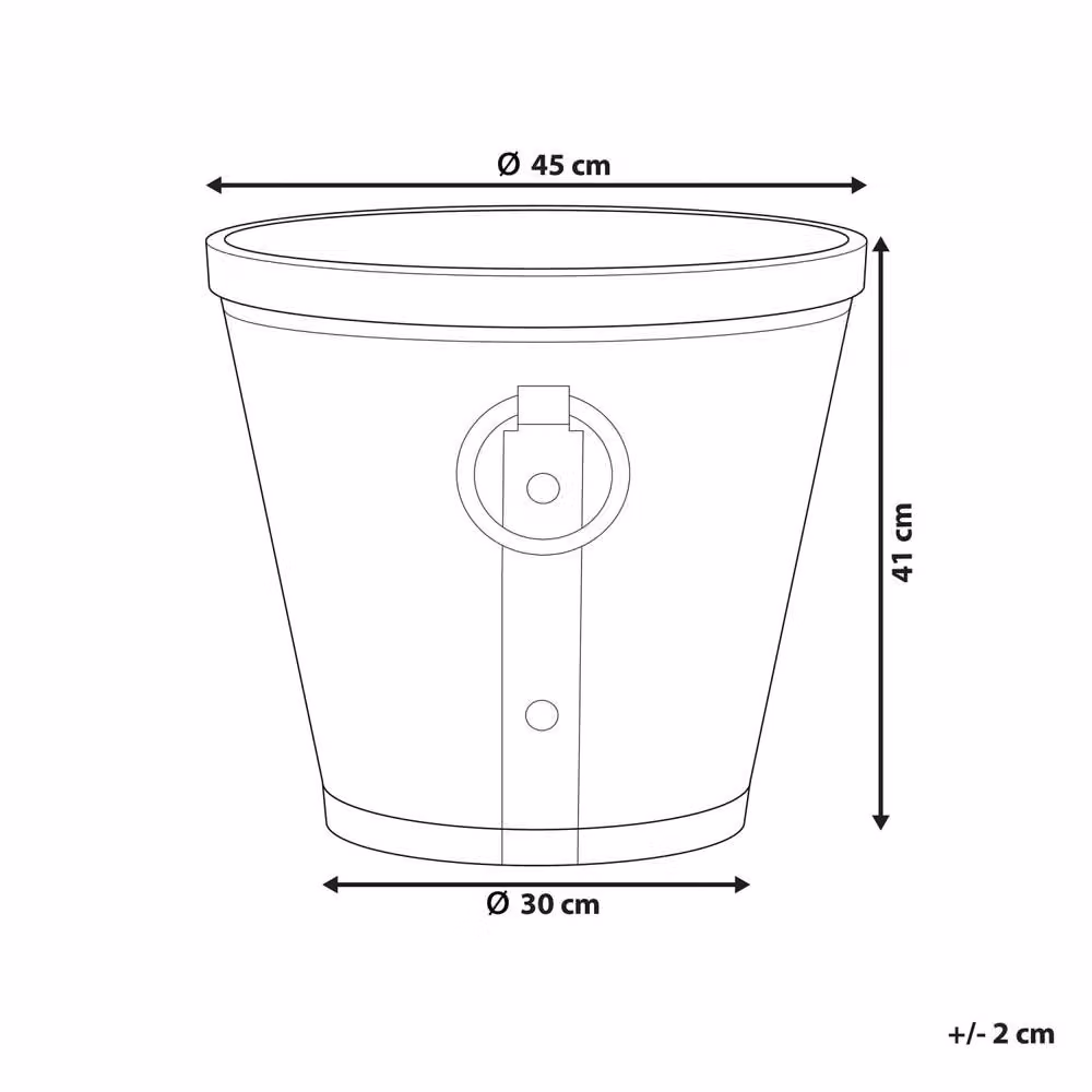 Wyld and Coco Grey Fibre Clay Planter Tub, W: 45 cm, D: 41 cm – 4