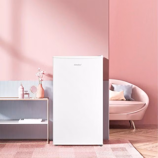 Livingandhome 93L Under Counter Compressor Fridge with Cooler Box in White