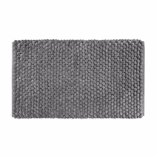 Allure Bath Fashions Luxury Chunky Bobble Bath Mat in Dark Grey, W: 50 cm, D: 80 cm – 1