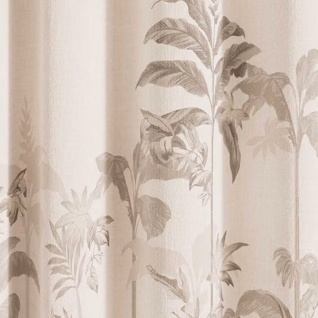 Ted Baker Rhapsody Floral Cotton Lined Eyelet Curtains in Beige, W: 167.64 cm, D: 137.16 cm – 1
