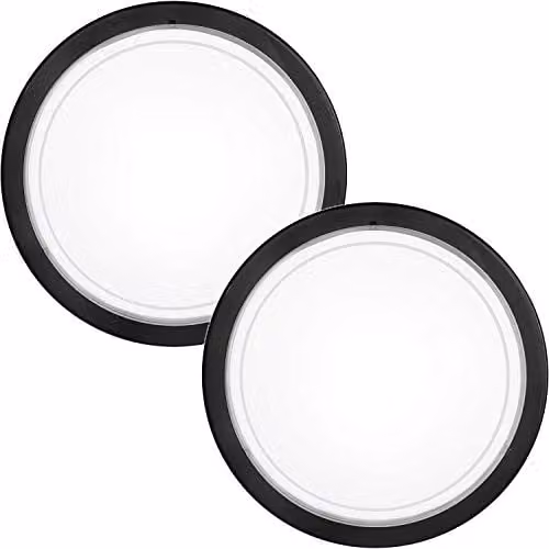Loops 2 Pack Modern Black and White Glass Ceiling and Wall Light with Transparent Shade, E27, 60W