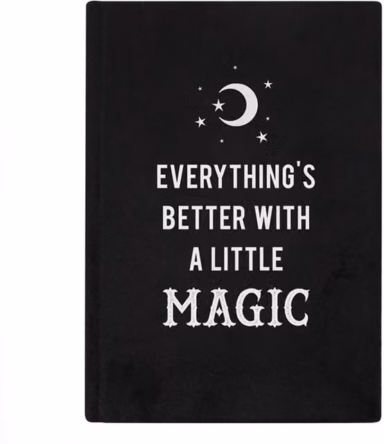 Better with Magic Velvet A5 Softcover Notebook in Black