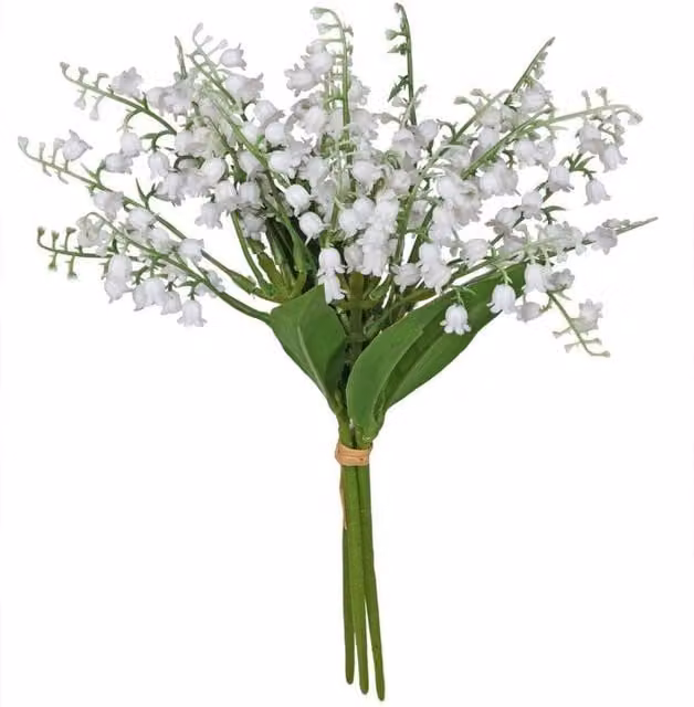 KDMD Essential White Lily of the Valley Bunch, 2 Pack