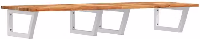 Berkfield Home Wall Mounted Basin Shelf in Brown Acacia Wood and Steel