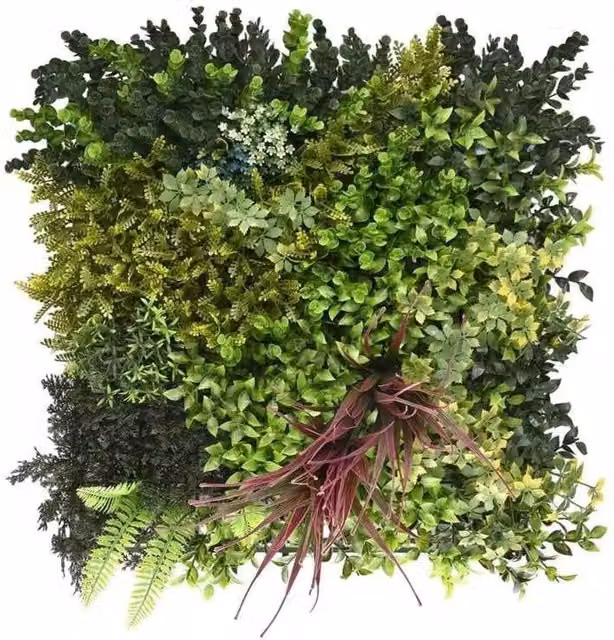Ark Mat Purple Strand Artificial Plant Wall Panel, Green, W/D/H: 50 x 50 x 15 cm – 9