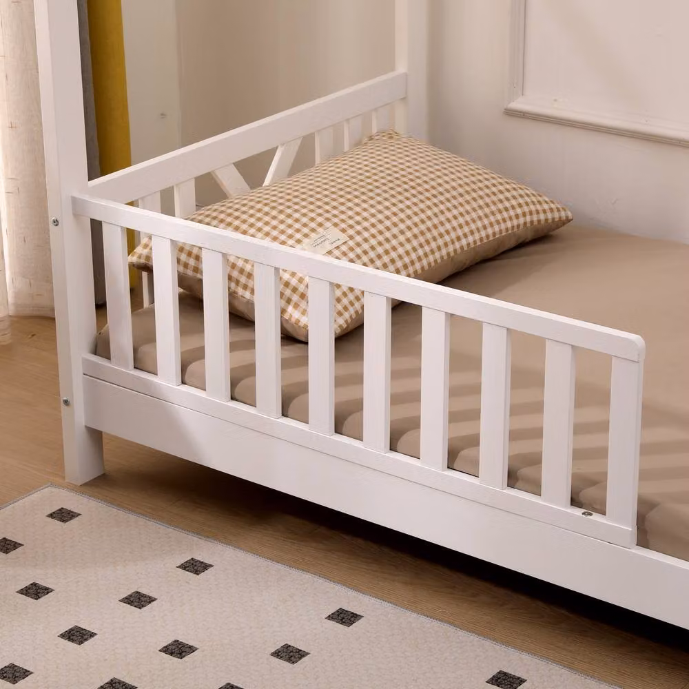 Crazy Price Beds Ltd Kids Montessori White Solid Pine Wooden House Bed, Size: Single (90 x 200 cm) – 2