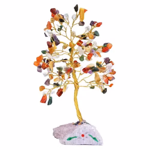 Ancient Wisdom Multi-Gemstone Tree with 160 Stones in Multicolour – 3