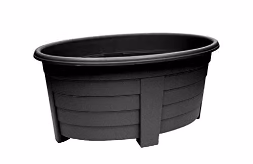 Grosvenor Black Oval Garden Planter Tub 55cm – 2
