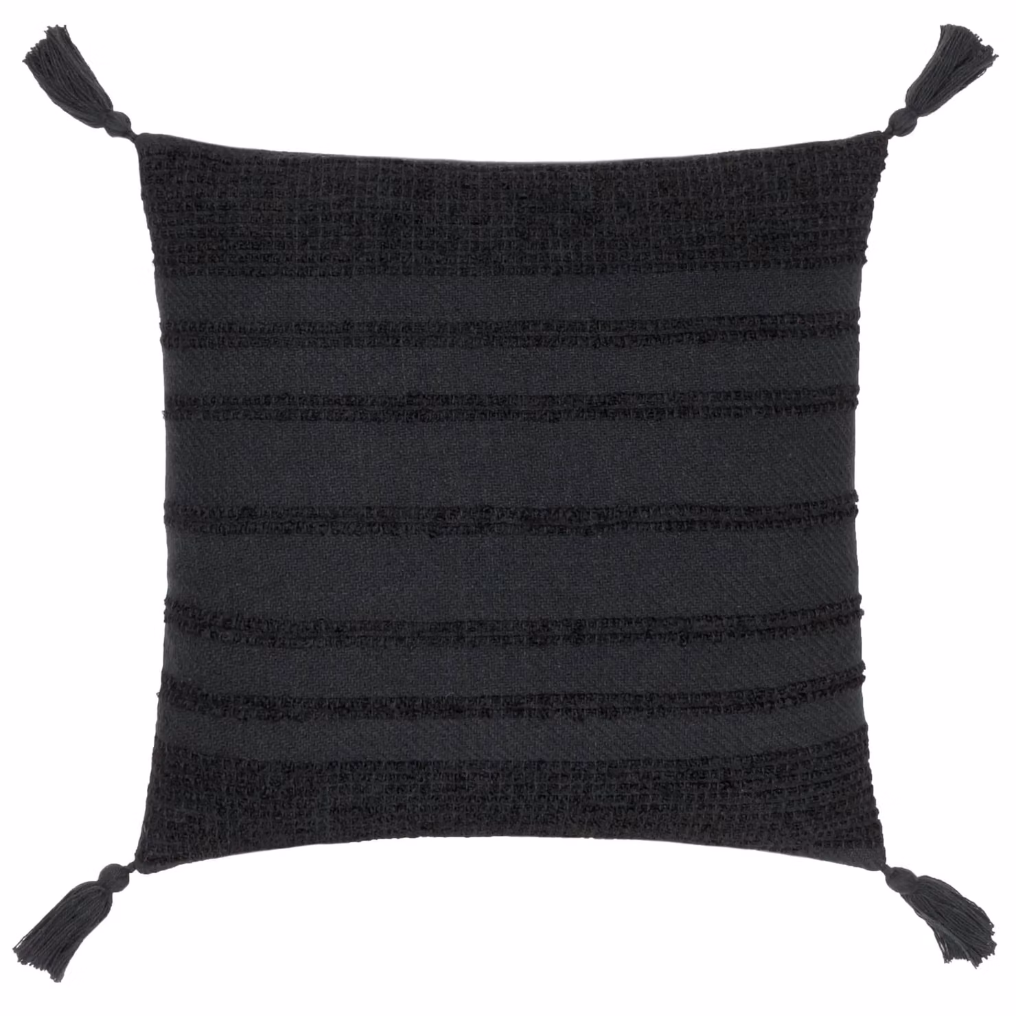 Riva Home Plain Square Polyester Filled Cushion in Black, W/D/H: 45 x 45 x 45 cm – 2