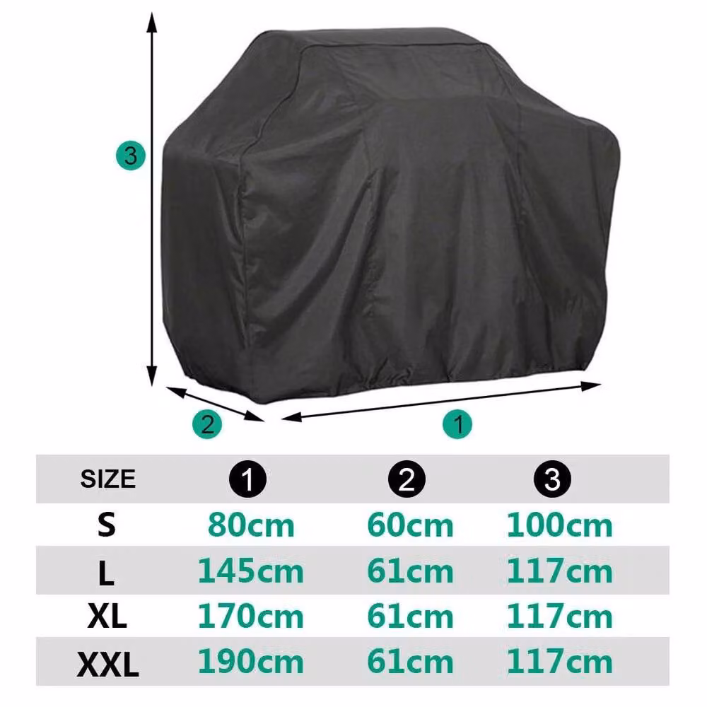 FLAVORA Heavy Duty Waterproof Black Gas Grill BBQ Cover W/D/H: 100 x 100 x 100 cm – 2