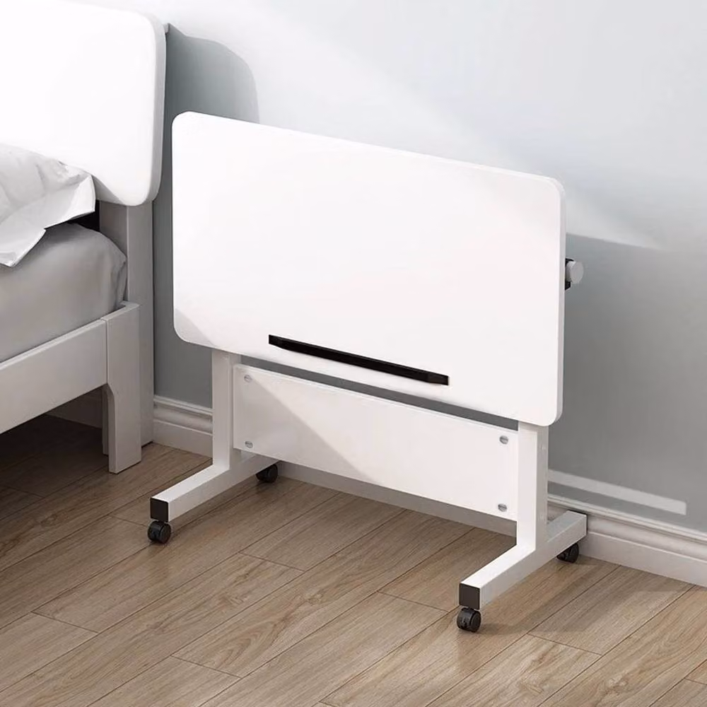 EONLION Height Adjustable Folding Laptop Table in White, 100 cm – 3