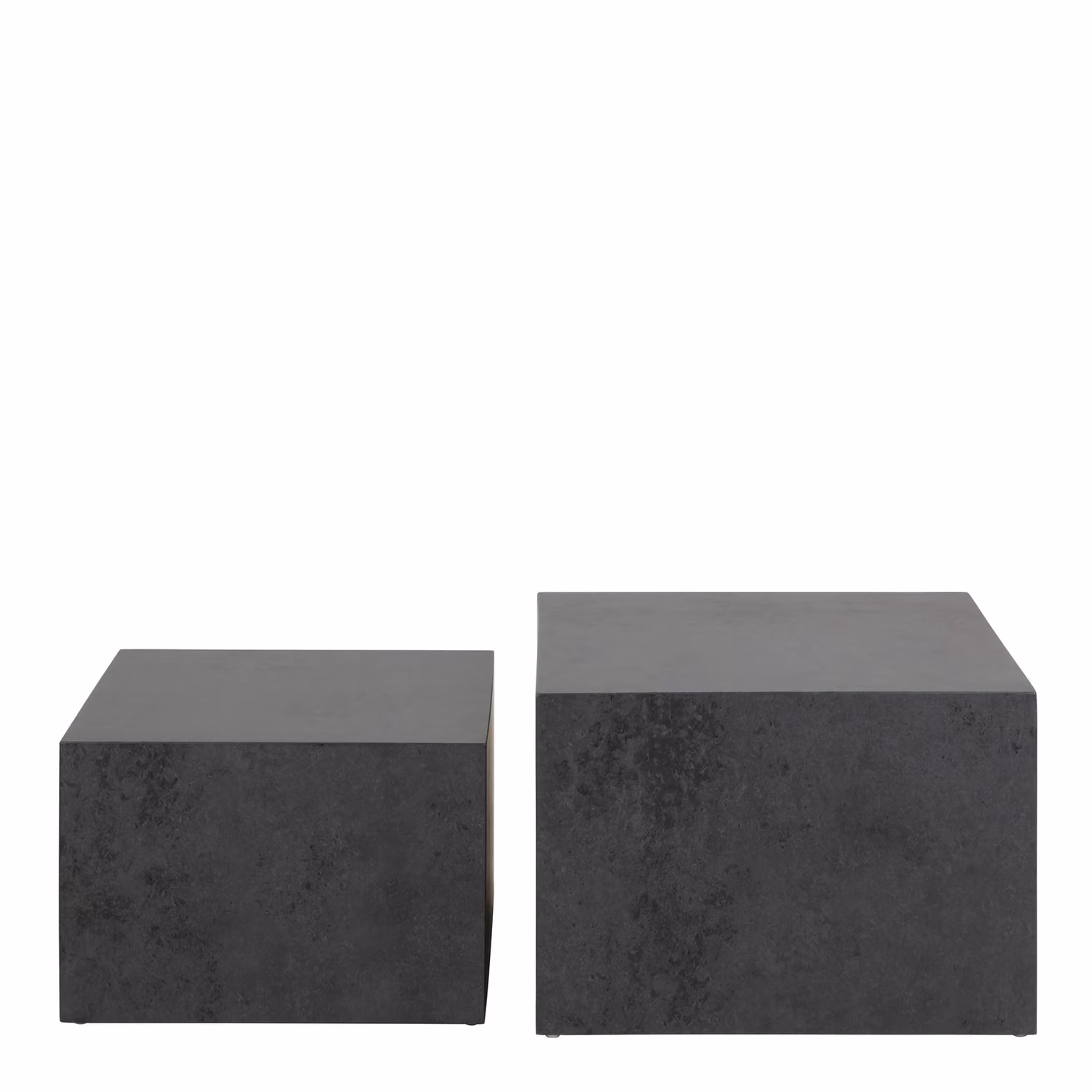 Furniture To Go Dice Square Coffee Table Set in Black Ocean Rough Paper – 2