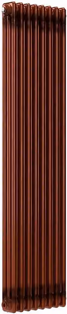 Lux Heat Vertical Copper Lacquer Column Radiator in Copper, Brown or Bronze, H 150 cm x W 38 cm
