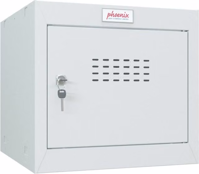 Phoenix Safe Company Light Grey Cube Locker CL0344GGK with Key Lock, W/D/H: 300 x 100 x 100 cm