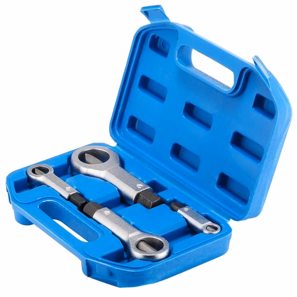 Nordara Heavy Duty 4-Piece Nut Splitter Tool Set in Silver – 4