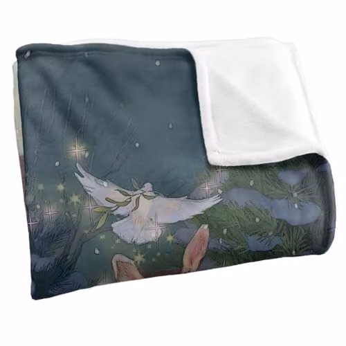 JQ Licensing Christmas Santa Peaceful Gifts Super Soft Fleece Throw Blanket, Multicolour, W/D/H: 91 x 147 cm – 2