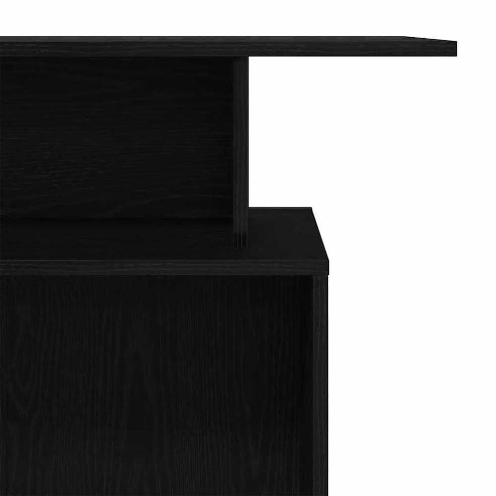 Berkfield Home Black Modern Reception Desk in Engineered Wood, W: 100 cm, D: 40 cm, H: 104 cm – 5