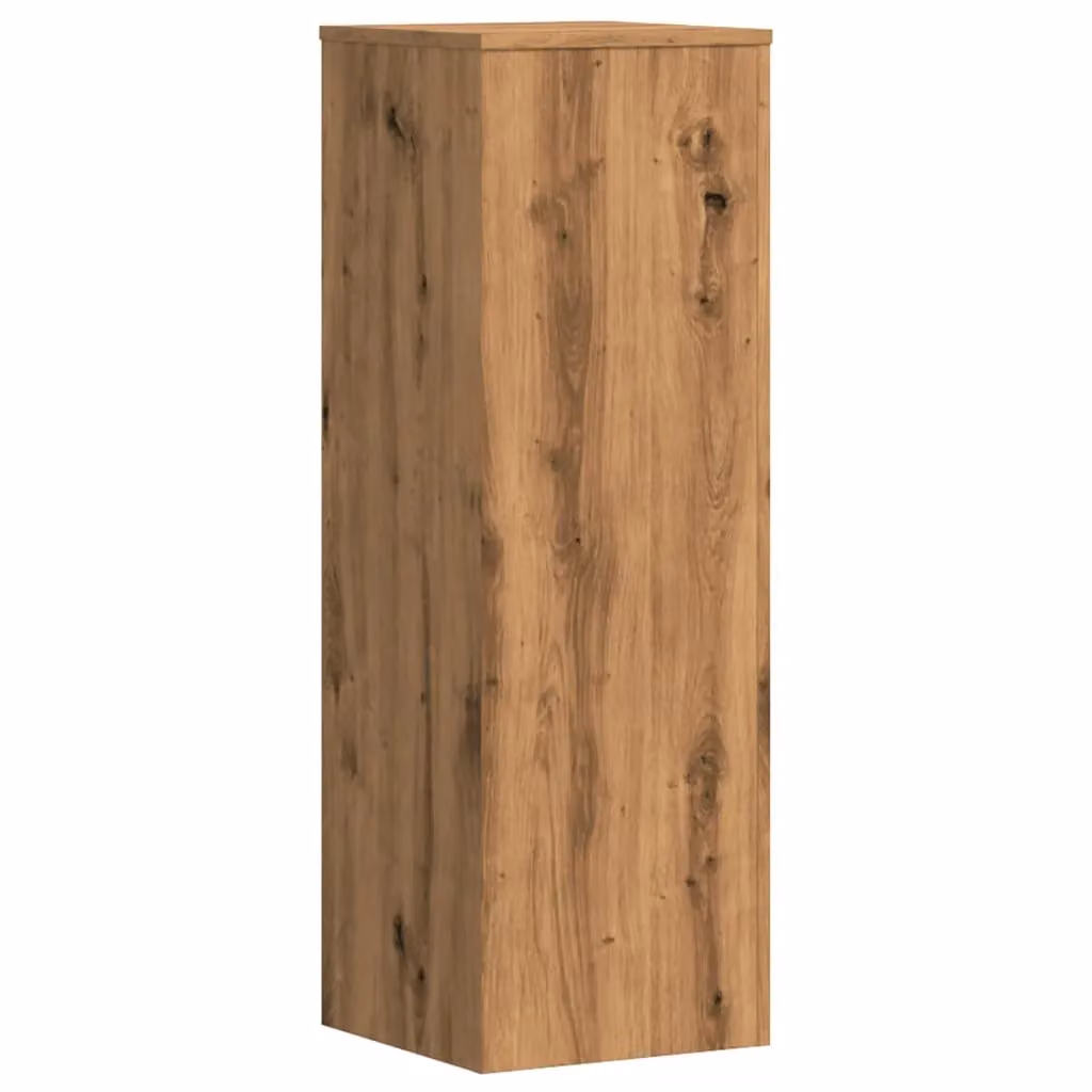 Berkfield Home Set of 2 Artisan Oak Plant Stands, Brown, W/D/H: 33 x 33 x 100 cm – 3