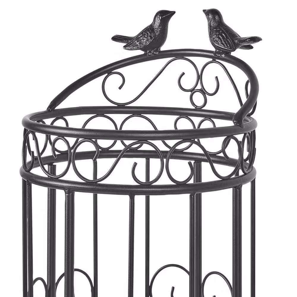 Wyld and Coco Iron Birdcage Umbrella Stand, Black, H: 61.0 cm, W: 21.0 cm, D: 4.0 cm – 3