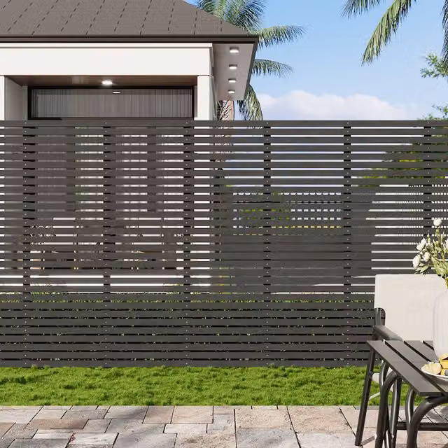 Breeins Grey Glazed Wooden Garden Fence Board, Height: 180 cm