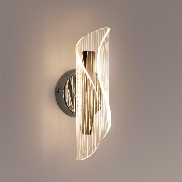 GOECO Chrome Adjustable LED Wall Sconce in Silver