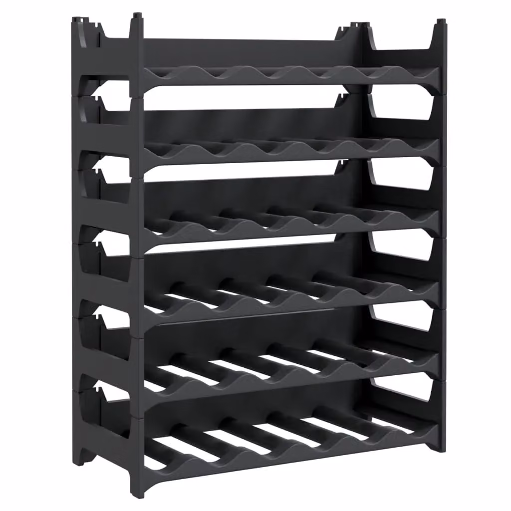Berkfield Home Stackable Wine Rack for 36 Bottles in Matt Black – 2