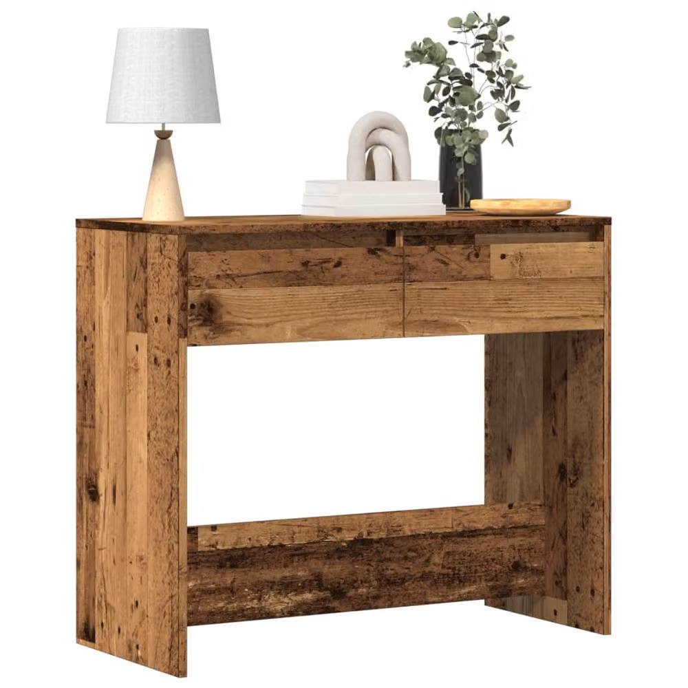 Berkfield Home Decorative Console Table in Brown Old Wood, W/D/H: 89 x 41 x 76.5 cm – 2