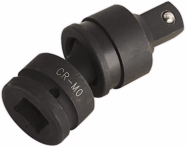 Loops 3/4 inch Square Drive Impact Joint, Drop Forged Chrome Molybdenum Steel with Spring Ball Retainer, Black