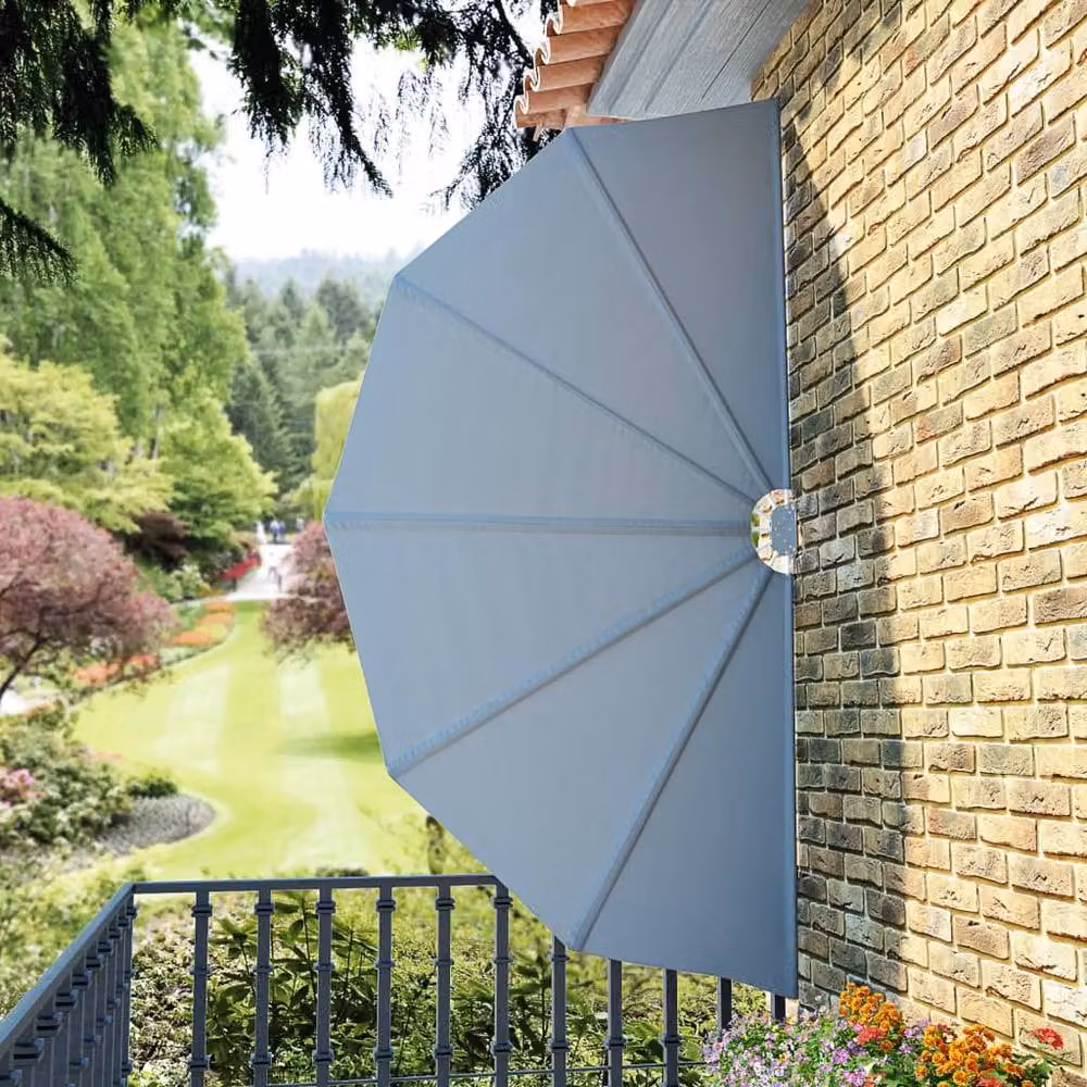 Berkfield Home Collapsible Terrace Side Awning in Grey, 160 cm – 3