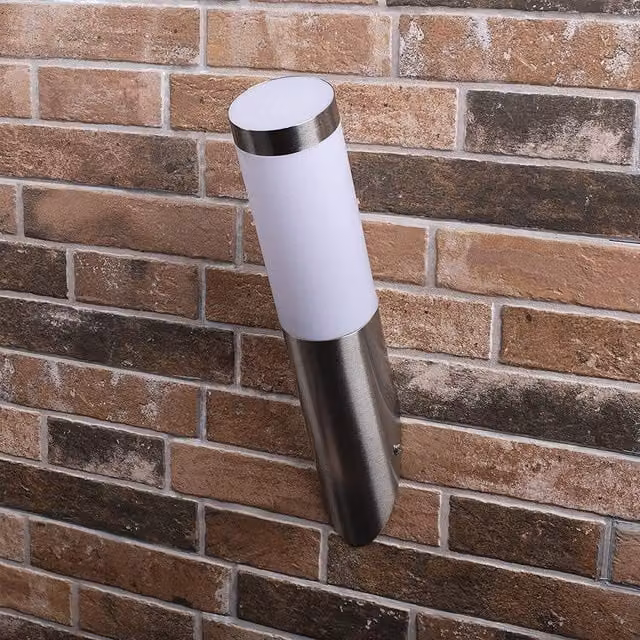 CGC Lighting Aster Stainless Steel Outdoor Angled Wall Light in Silver