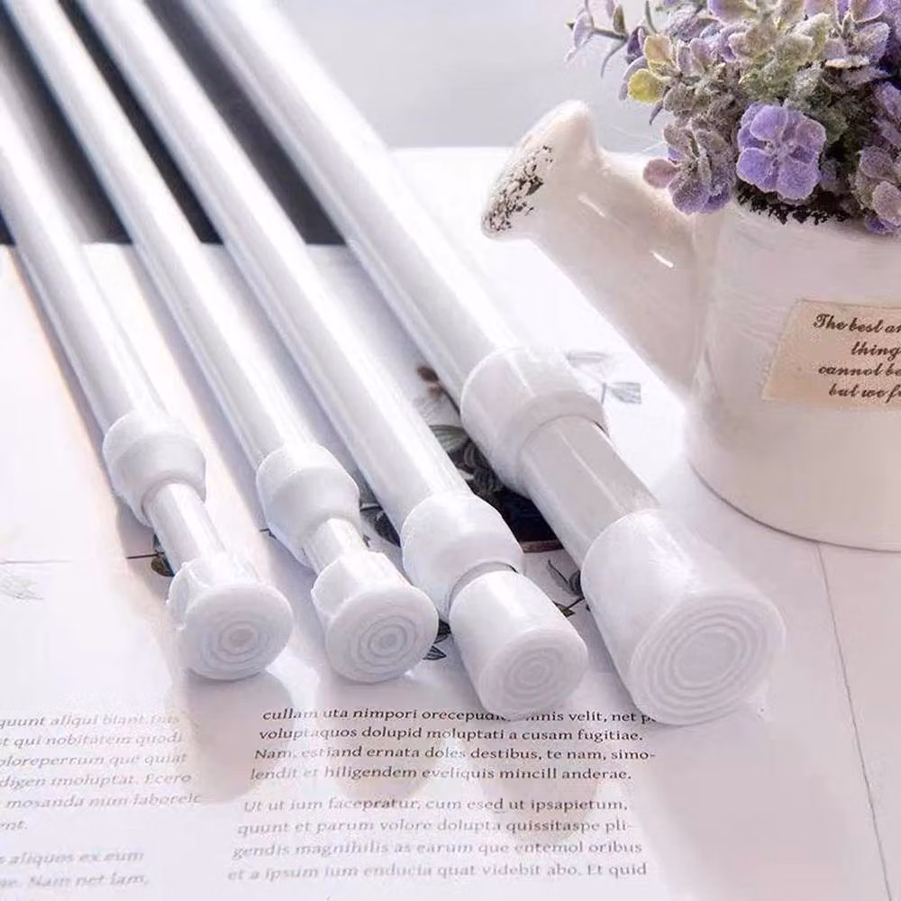 FLAVORA White Metal Extendable Spring Loaded Tension Rod with Anti-Slip Tension Clamp, W/D/H: 150 x 52 x 8 cm – 2