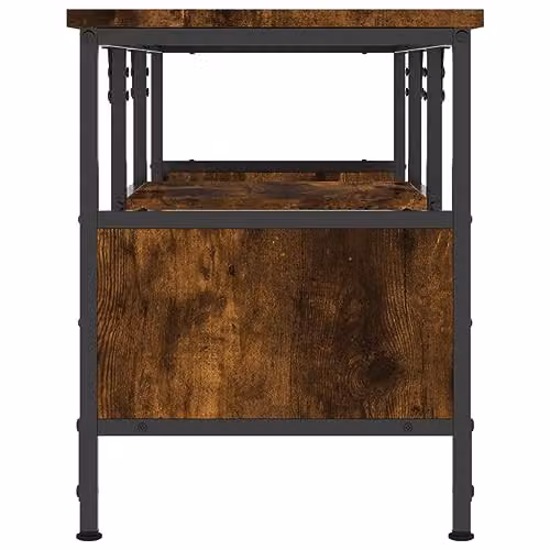 vidaXL Industrial TV Cabinet in Grey and Brown, Made of Wood and Metal – 3