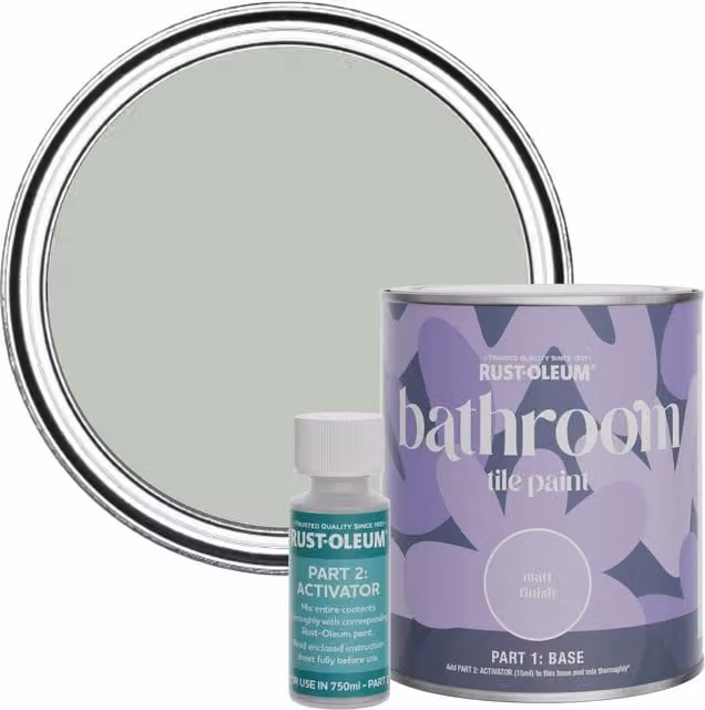 Rust-Oleum Bathroom Tile Paint in Matt Finish, Chalk Green, 0.75 l