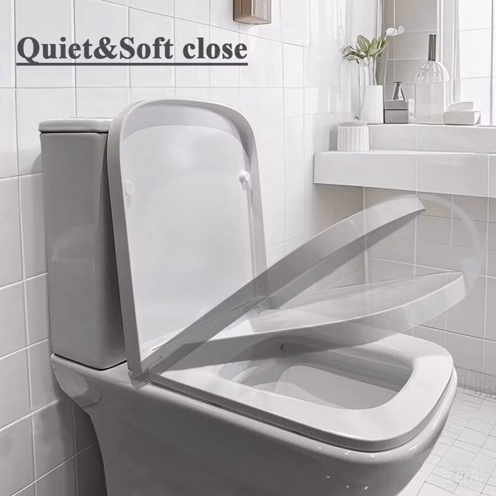 SPETLEK Luxury Square Soft Close Toilet Seat in White – 3