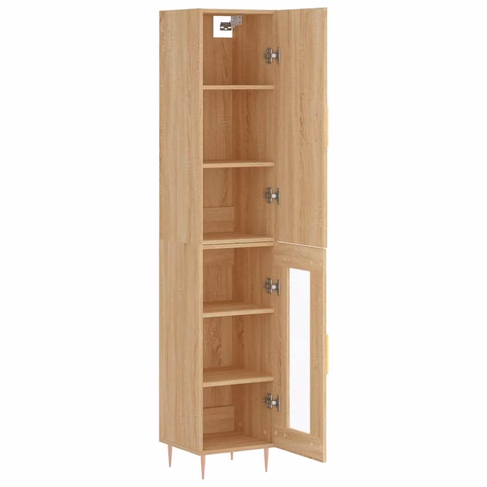 Berkfield Home Sonoma Oak Highboard in Light Oak, W/D/H: 34.5 x 34.5 x 180 cm – 2