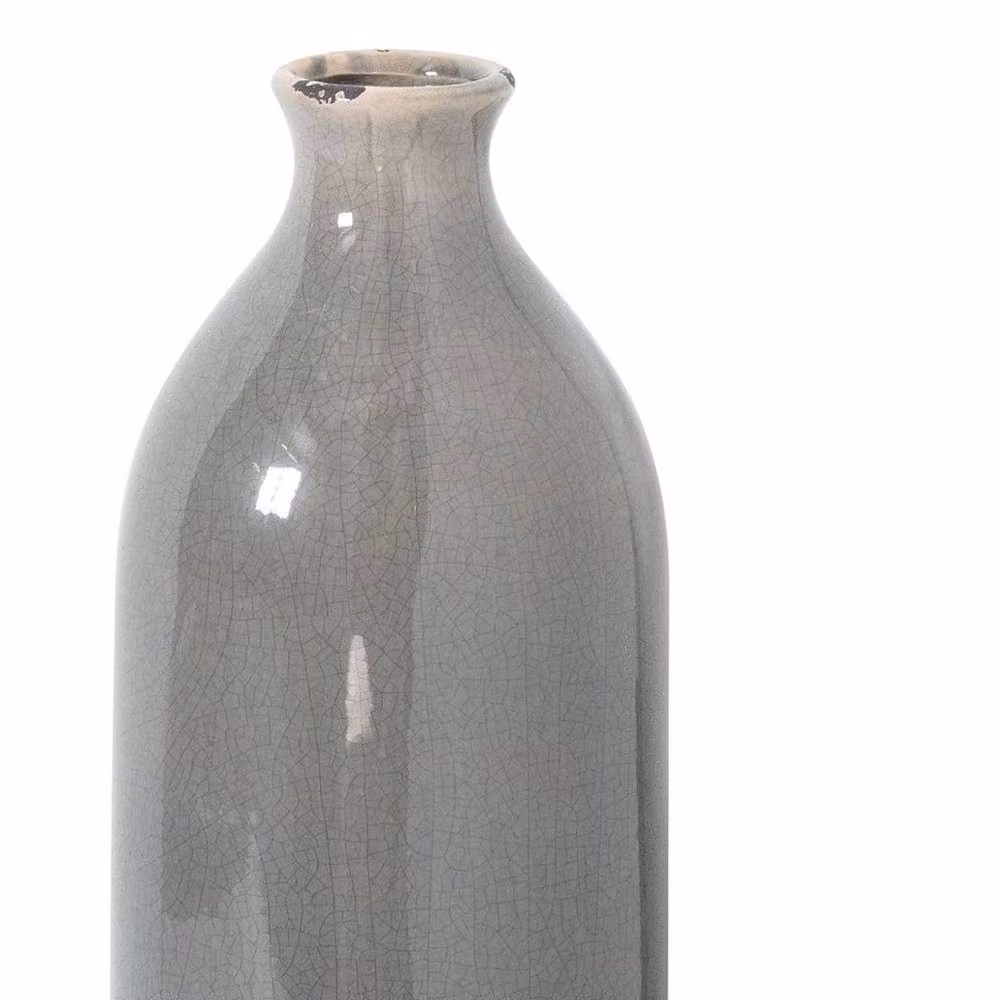 Hill Interiors Garda Gisela Glazed Ceramic Vase in Grey – 2