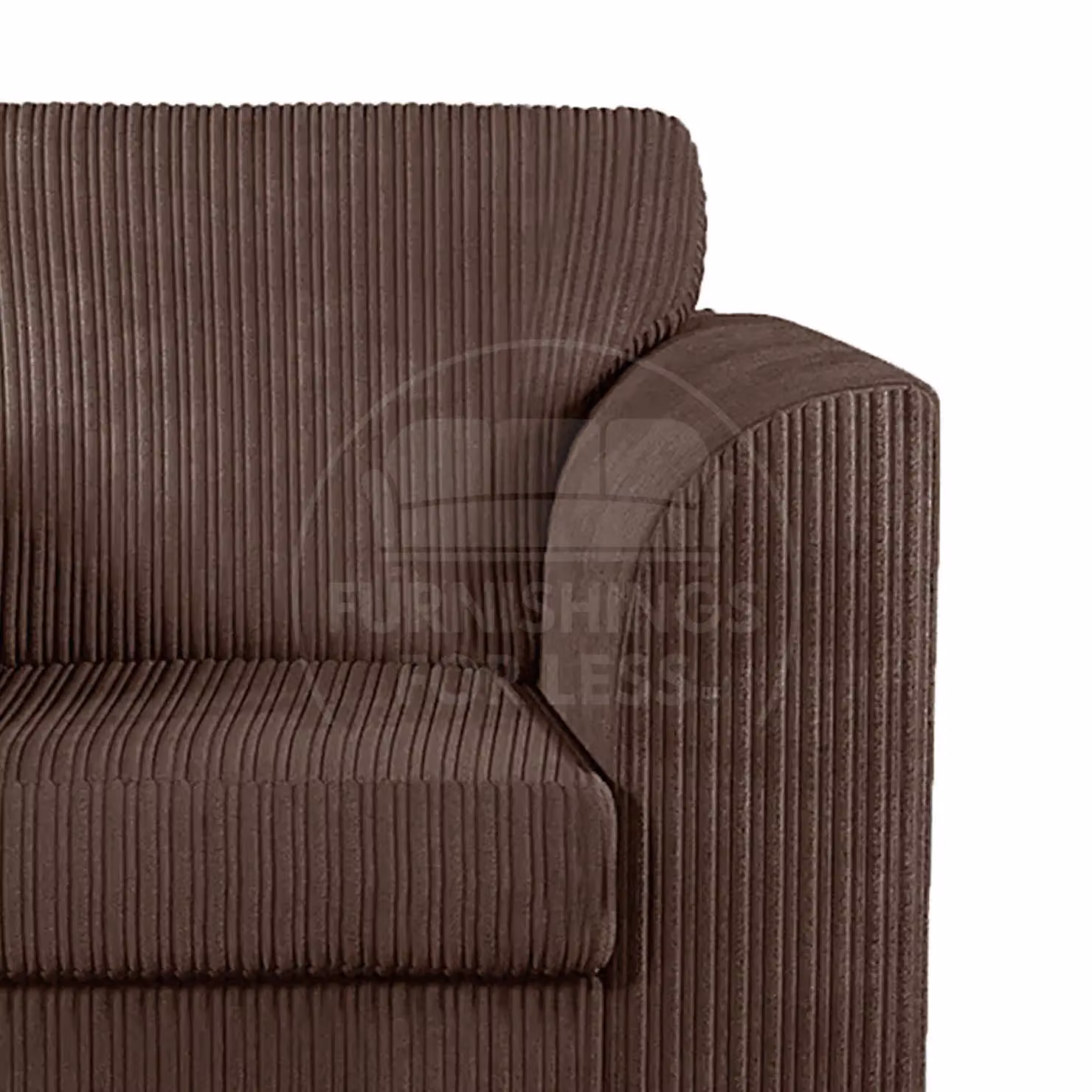 Furnishings For Less UK Luxor Jumbo Cord 3 + 2 Fabric Sofa Suite in Chocolate Brown – 4