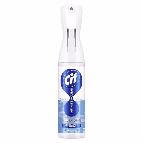 Cif Infinite Clean Sensitive Lotus and Mineral Salt All in One Cleaner Spray with Probiotics Technology, 280 ml
