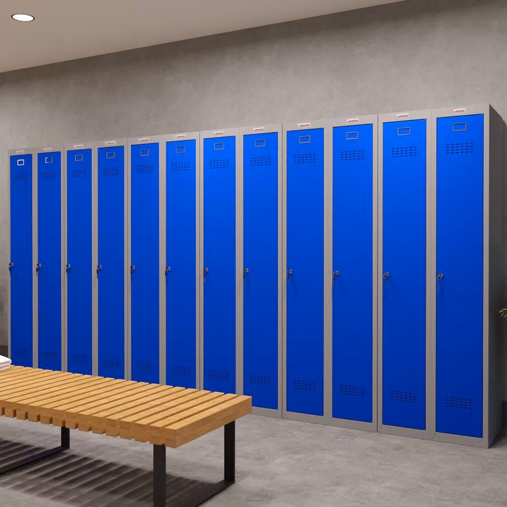 Phoenix Safe Company PL1133GBK 1 Column 1 Door Personal Locker in Blue with Key Lock, Height: 180 cm, Width: 100 cm – 3
