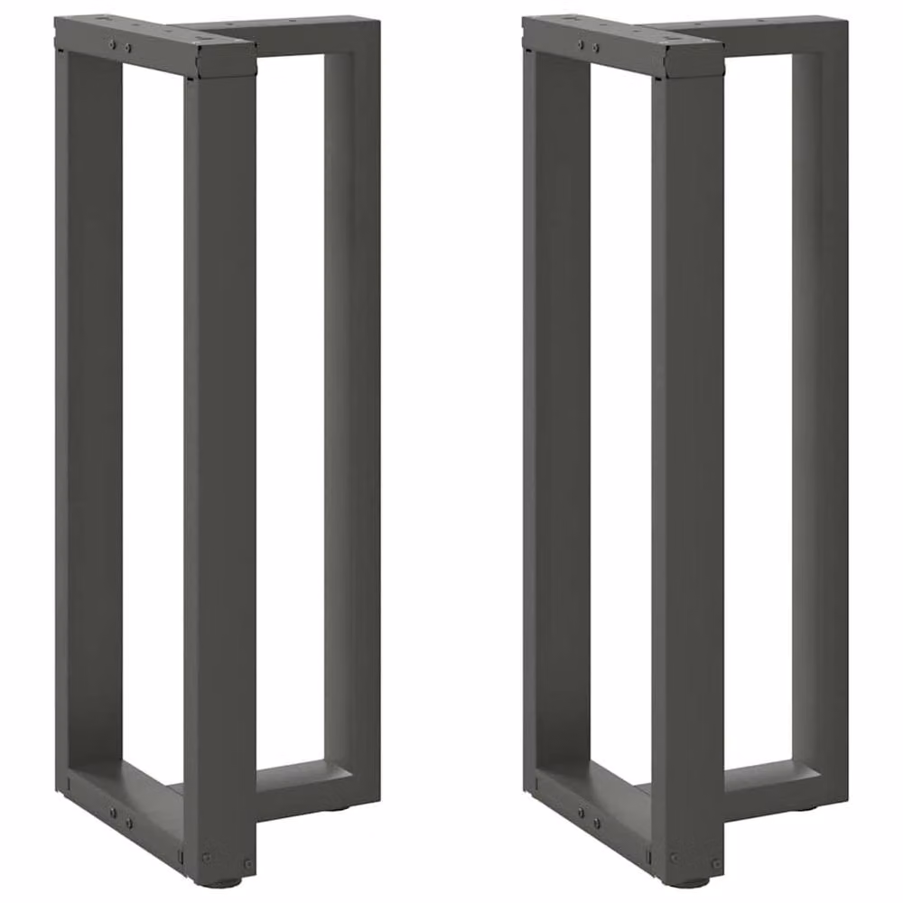 Berkfield Home Modern T-Shaped Bar Table Legs, 2 Pieces, Anthracite Grey, W: 40 cm, D: 35 cm, H: 100.5 cm – 2