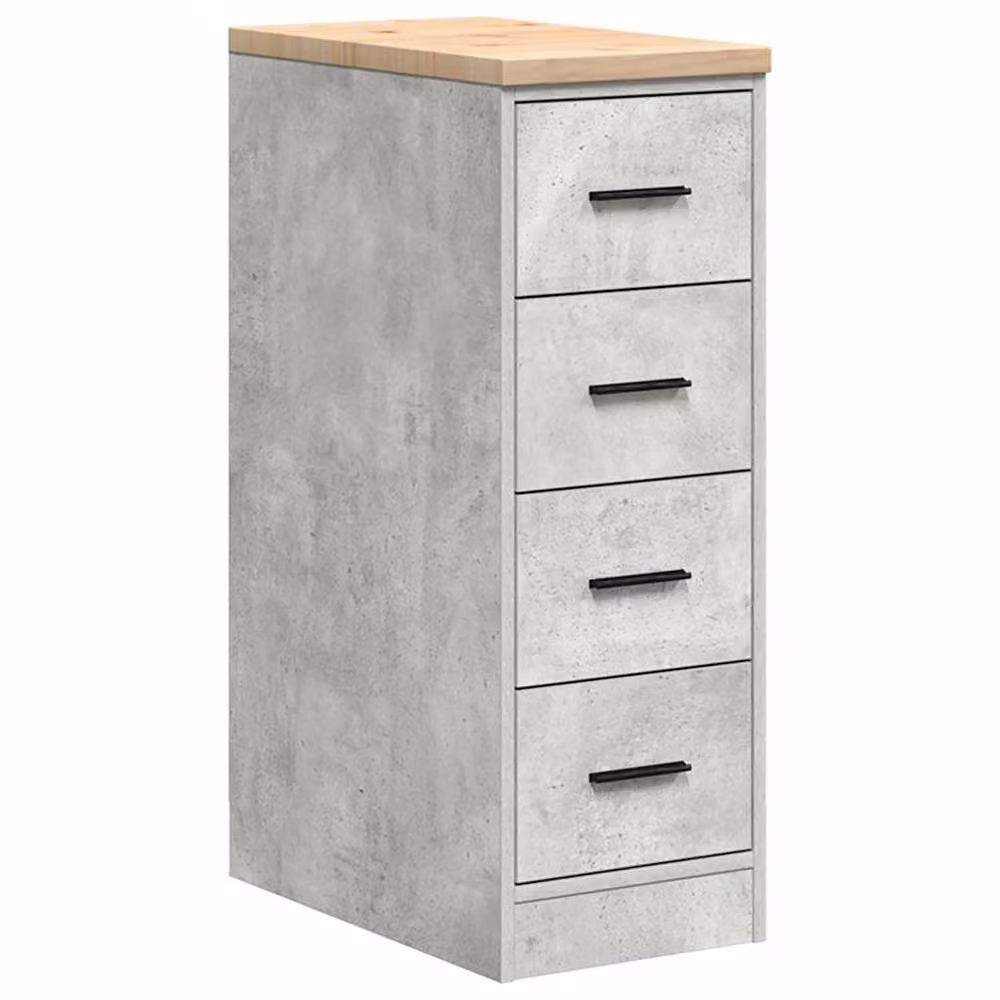 Berkfield Home Durable Garage Storage Cabinet in Concrete Grey, W/D/H: 30 x 51 x 85 cm – 2