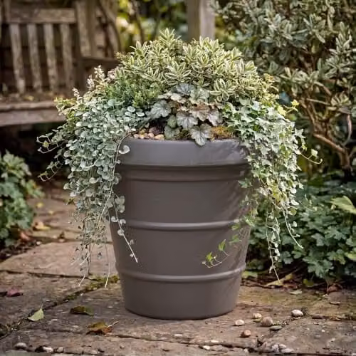 Trifibre Classic Roto Moulded Planter Pot in Brown, 66cm – 1
