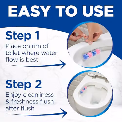 Bloo Power Active Toilet Rim Blocks Fresh Flowers, Pack of 2 – 5