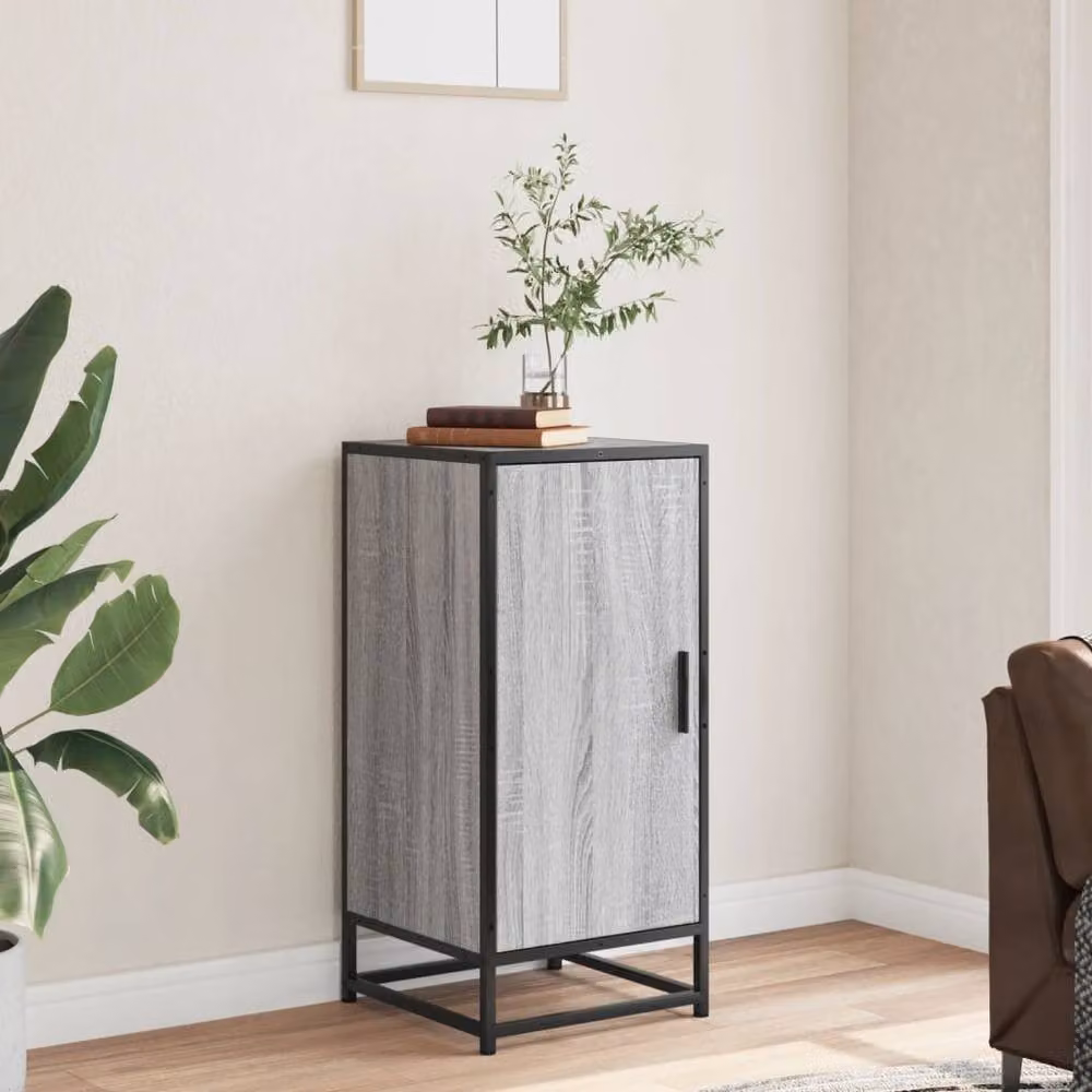 Berkfield Home Industrial Sideboard in Grey Sonoma, W/D/H: 35.5 x 35.5 x 76 cm – 3