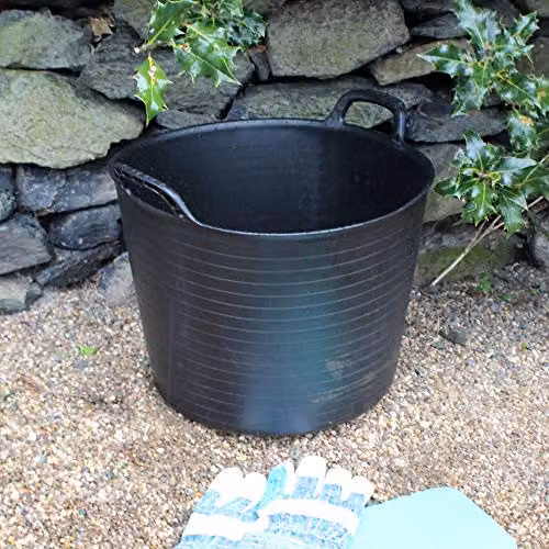Kingfisher TUBB42 Black and Transparent 42L Plastic Tub, W/D/H: 39 x 39 x 48 cm – 1