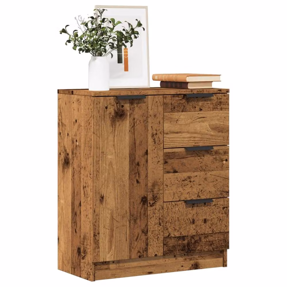 Berkfield Home Rustic Old Wood Sideboard in Brown, W/D/H: 60 x 30 x 70 cm – 2