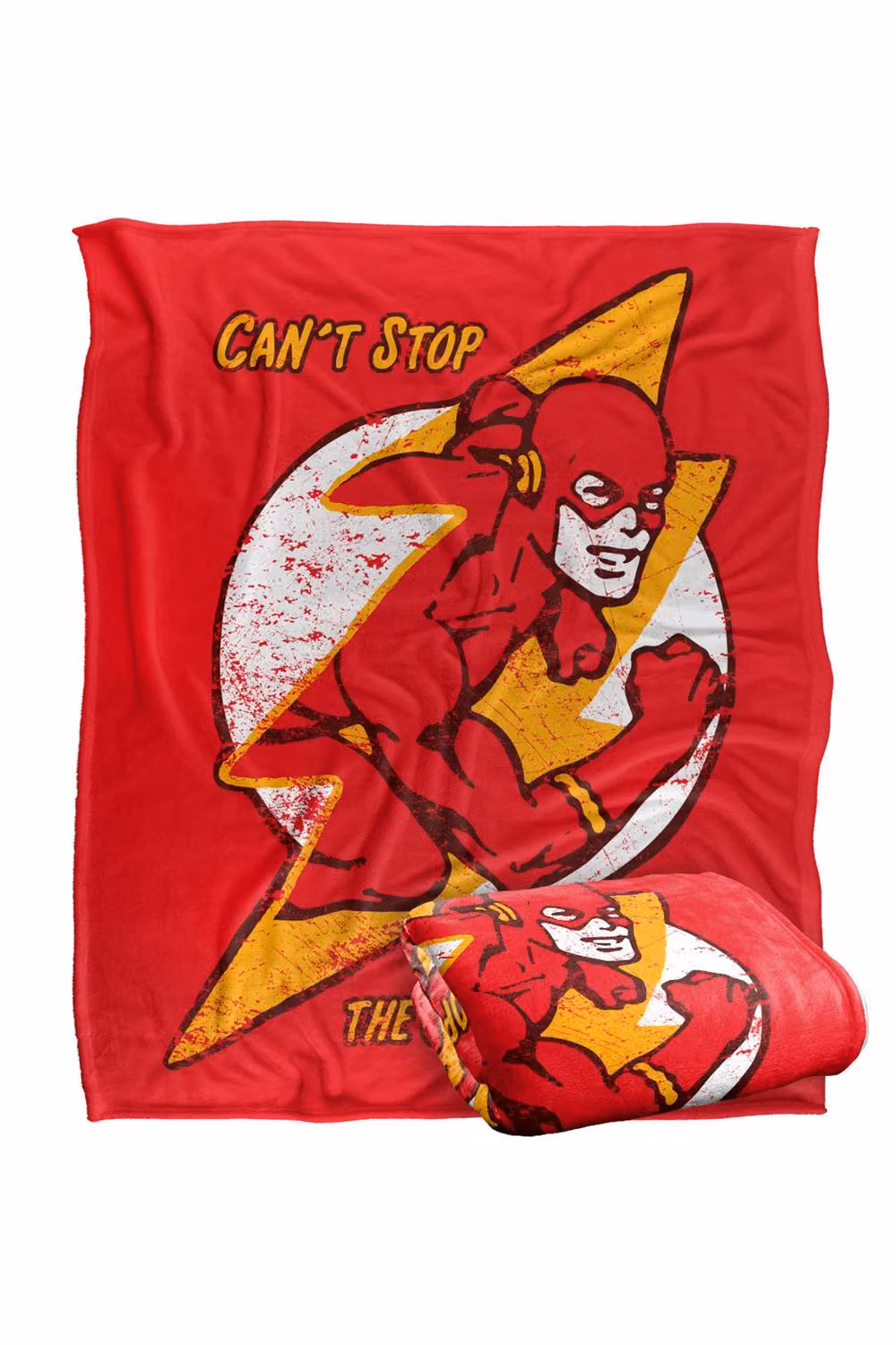 Warner Bros. DC Flash Flashbolt Super Soft Silky Touch Fluffy Throw Blanket, Extra Large, Red and Multicolour – 2